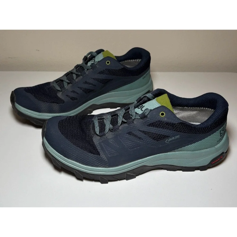Salomon Outline Gore-Tex Blue Hiking Shoes | Women's Size 8 - Picture 11 of 11